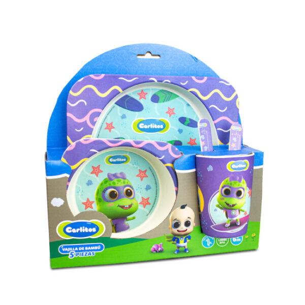 ***VAJILLA  CARLITOS BAMBU 5 PIEZAS