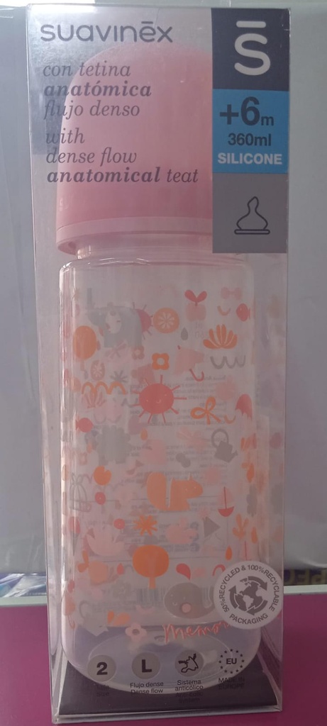 1BIBERON SUAVINEX ROSA +6