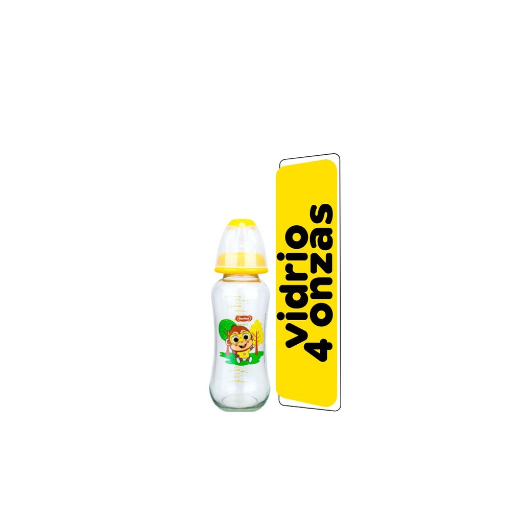 BIBERON CARLITOS VIDRIO 4OZ