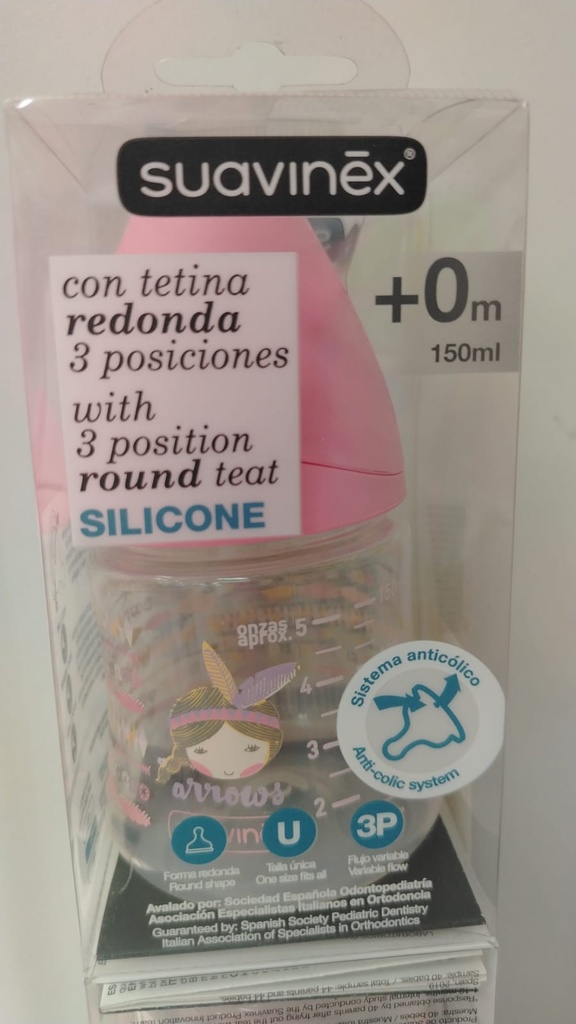 BIBERON SUAVINEX 3 POSIC TETIN REDON 150ML ROSA
