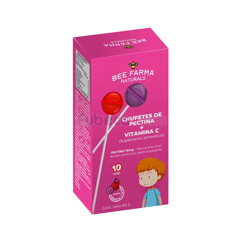CHUPETES DE PECTINA VITAMINA C 10UN