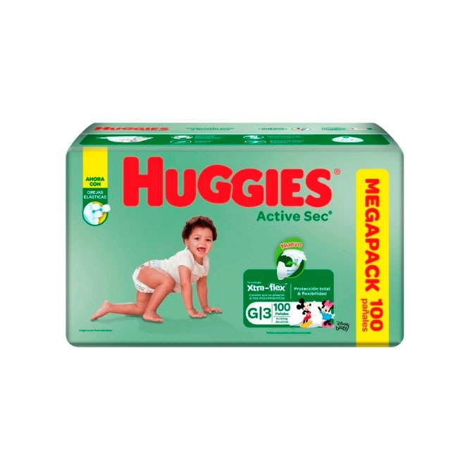 HUGGIES ACTIVE SEC G 100