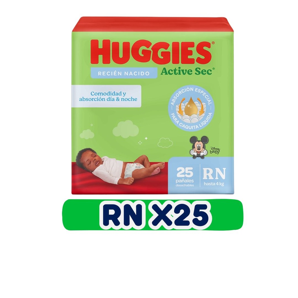 HUGGIES ACTIVE SEC RN 25
