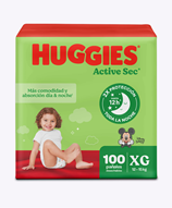 HUGGIES ACTIVE SEC XG 100