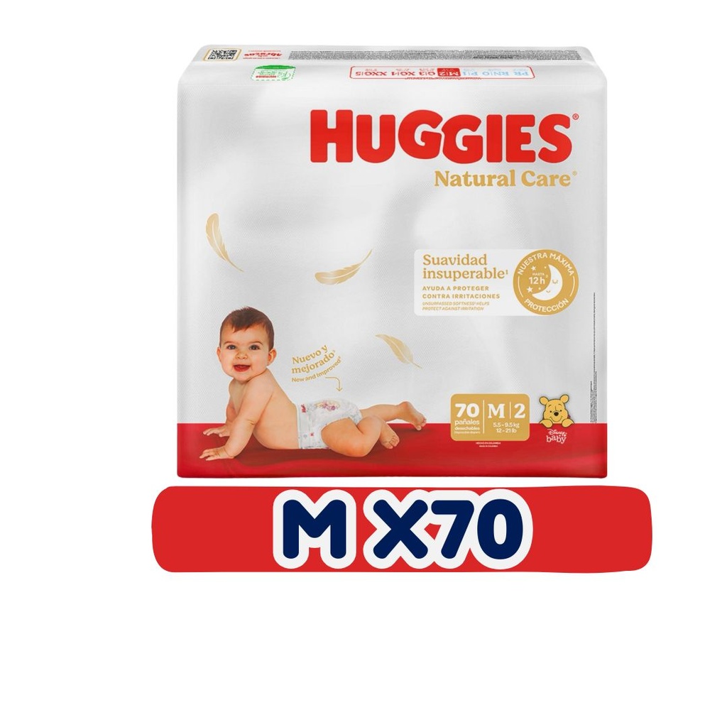HUGGIES NATURAL CARE M 70