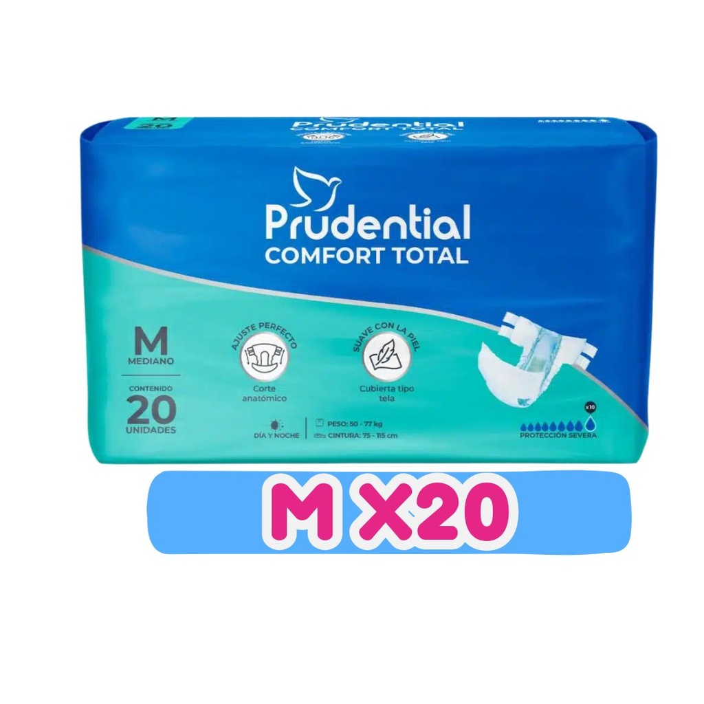 PAÑAL ADULTO PRUDENTIAL CONFORT M 20