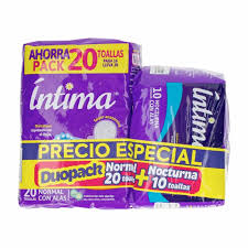 TOALLA FEMENINA INTIMAS DUO
