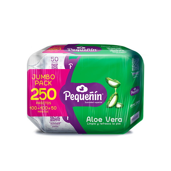 *TOALLA HUMEDA PEQUEÑIN ALOE 250