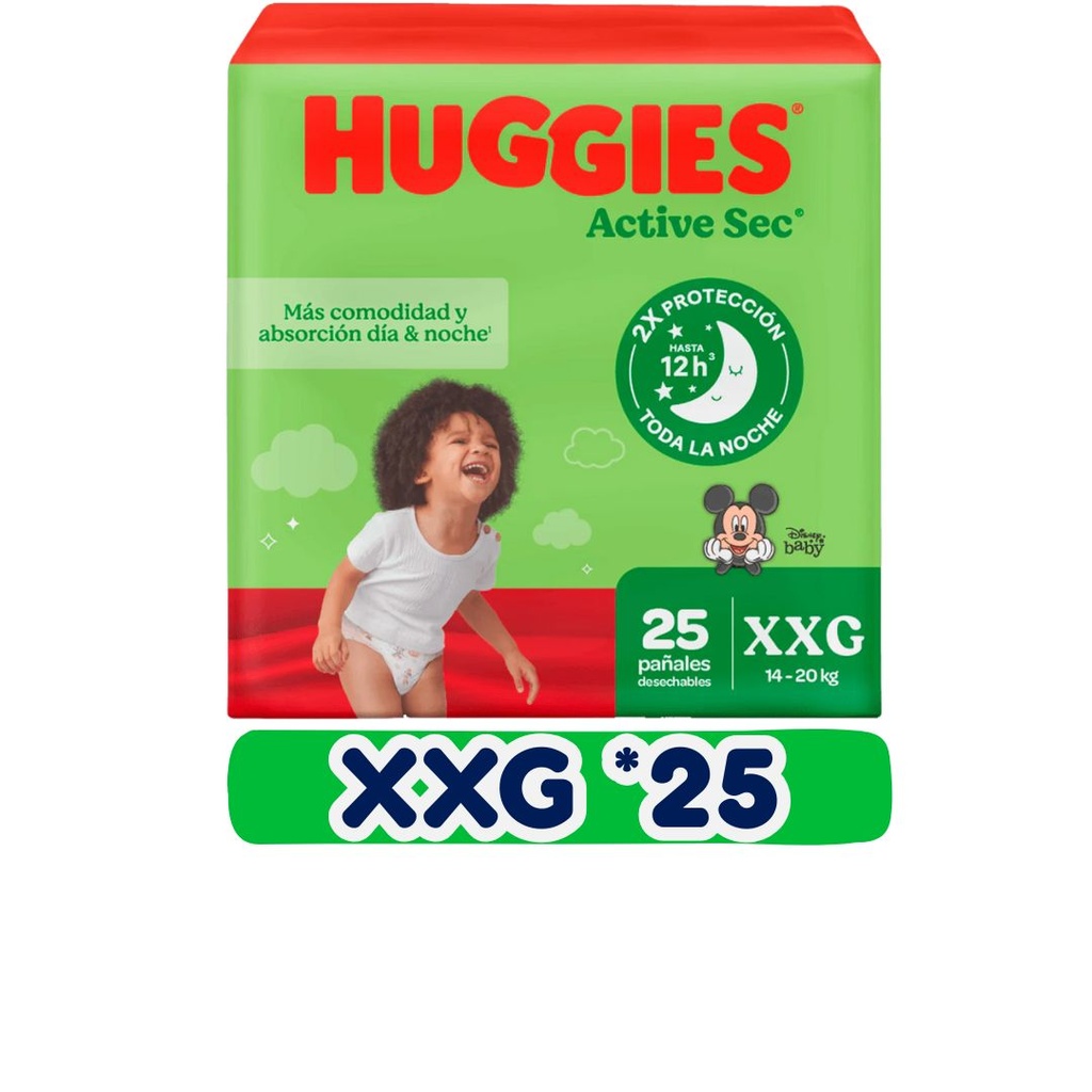 *HUGGIES ACTIVE SEC XXG 25