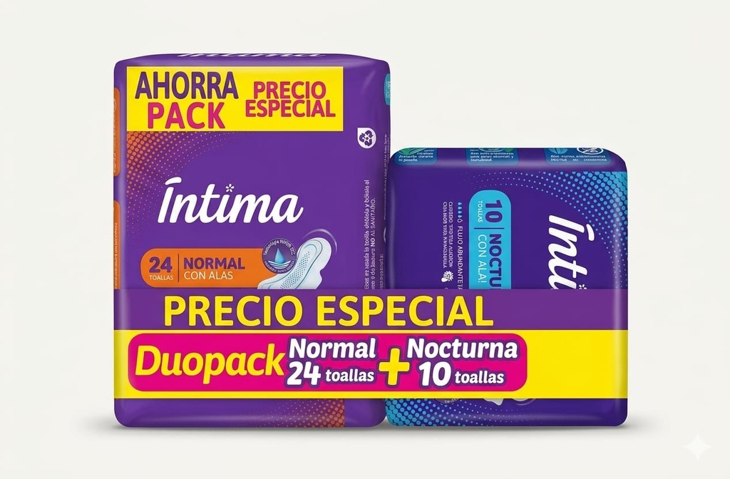 *TOALLA FEMENINA INTIMAS DUO