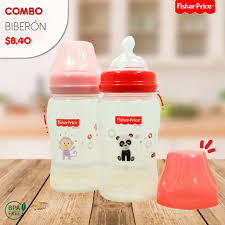 BIBERON FISCHER PRICE SET X 2ANCHO ESTAMPADO 9 OZ
