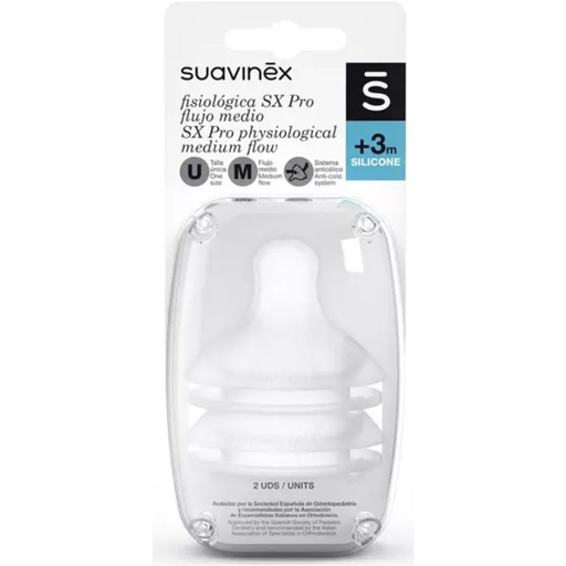 TETINA SUAVINEX FLUJO MEDIO +3M