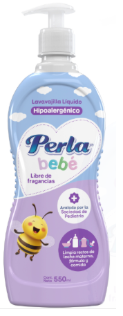 JABON LIQUIDO LAVAVAJILLAS PERLA BEBE 550ML